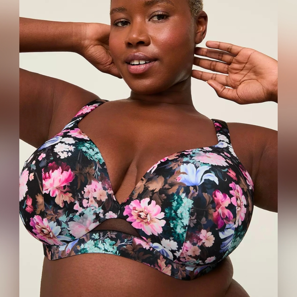 Cacique Comfort Bliss Lightly Lined Balconette Full Coverage Bra Sz 54C